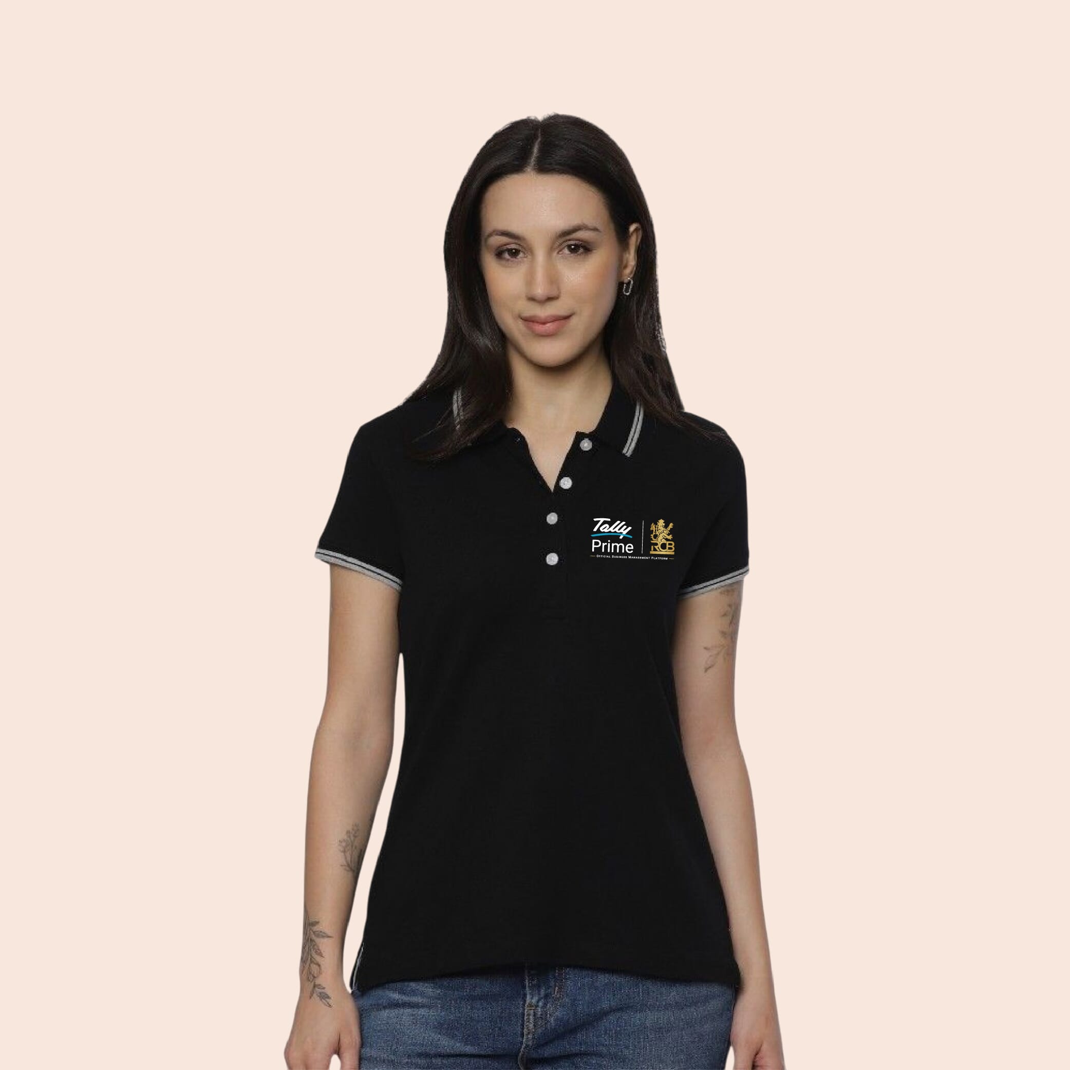 Allen Solly Polo T-shirt Women- Black